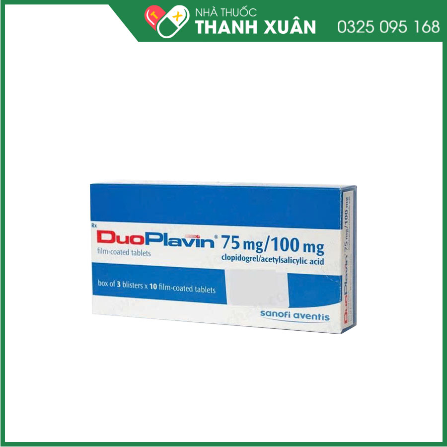 DuoPlavin 75mg/100mg giảm nguy cơ hình thành cục máu đông, phòng ngừa huyết khối